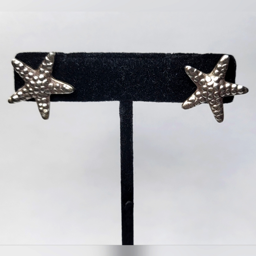 Star Fish Sterling Silver Earrings